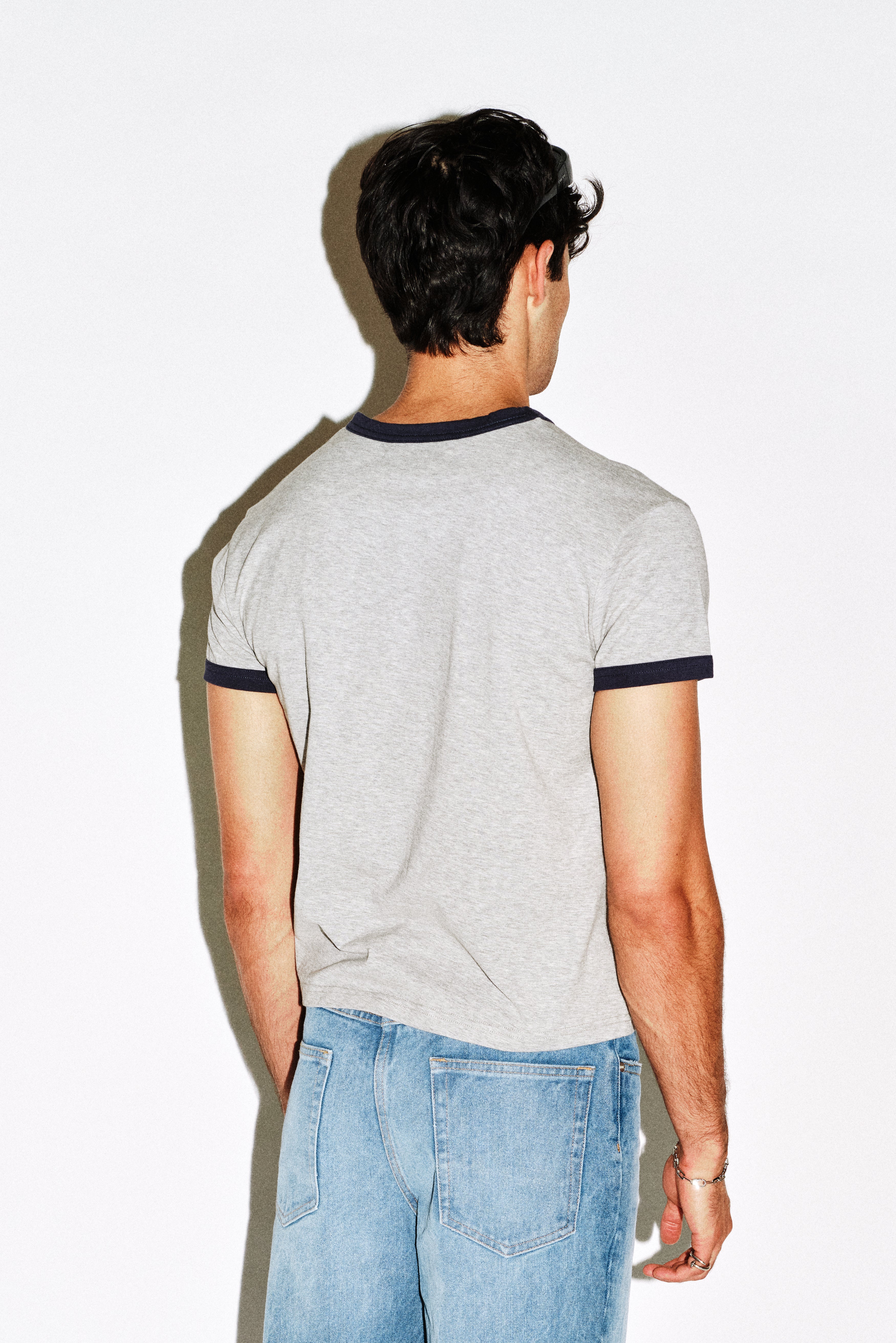 Navy Gray Ringer