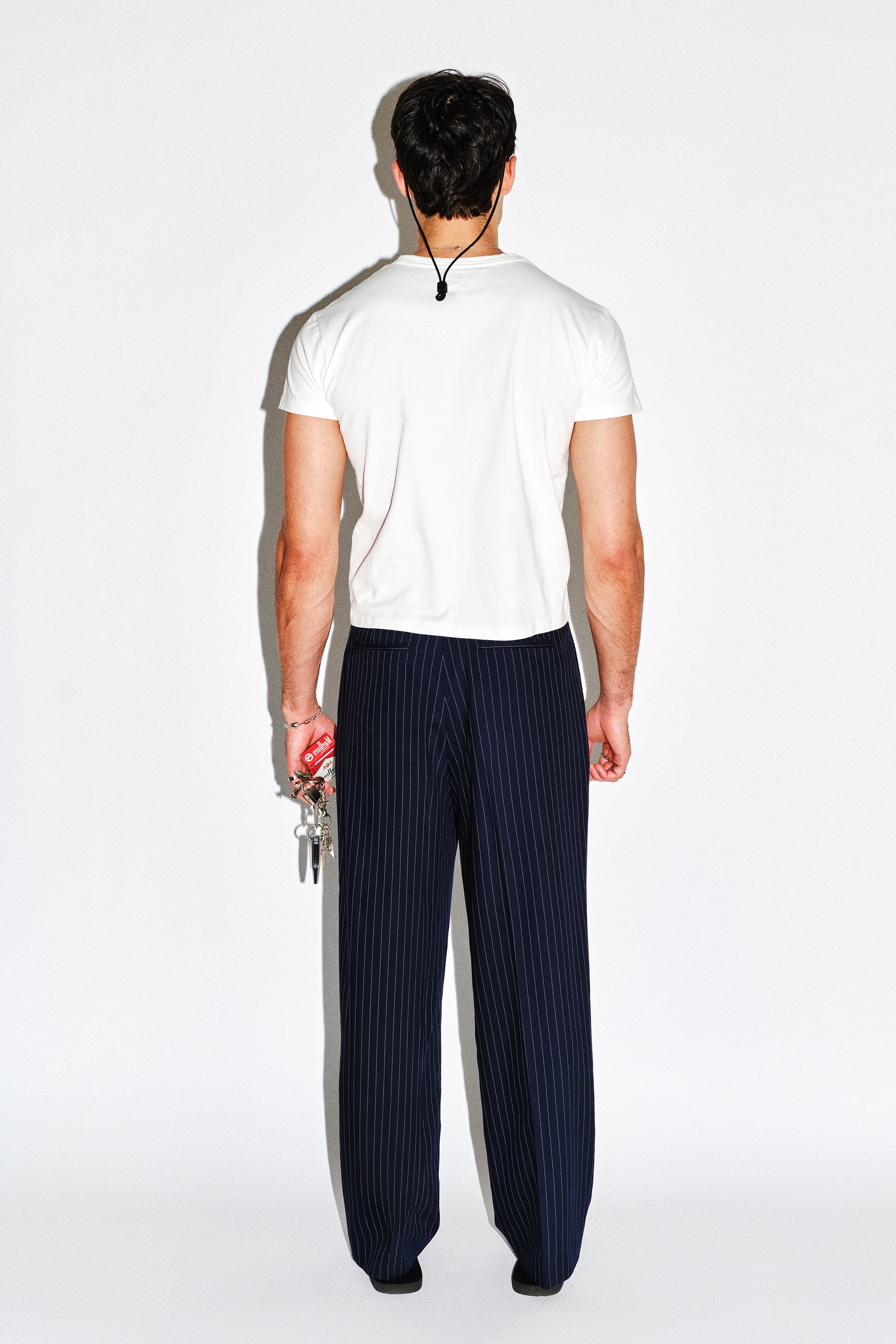 Navy Pinstripe